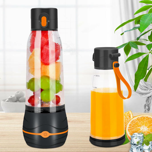 Portable Blender Personal USB Mini 6 Blades 17Oz To Go Travel Black