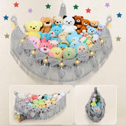 iHansee 56" Jumbo Stuffed Animals Hammock w/ LED Star Light Gray