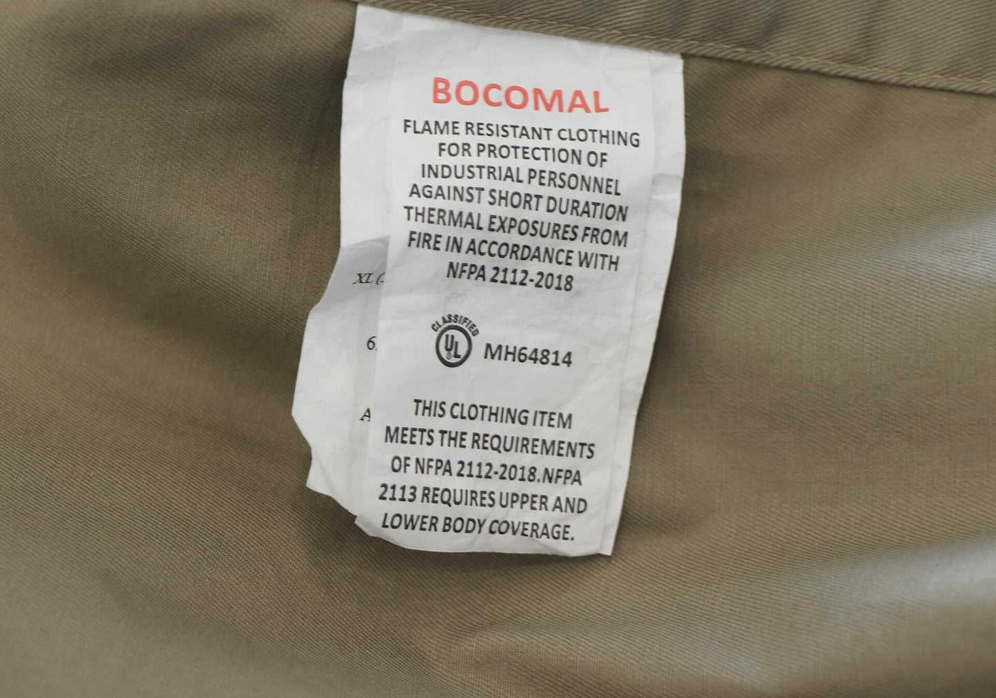 BOCOMAL FR Men's Lightweight Flame Resistant Welding Shirt Navy Size M