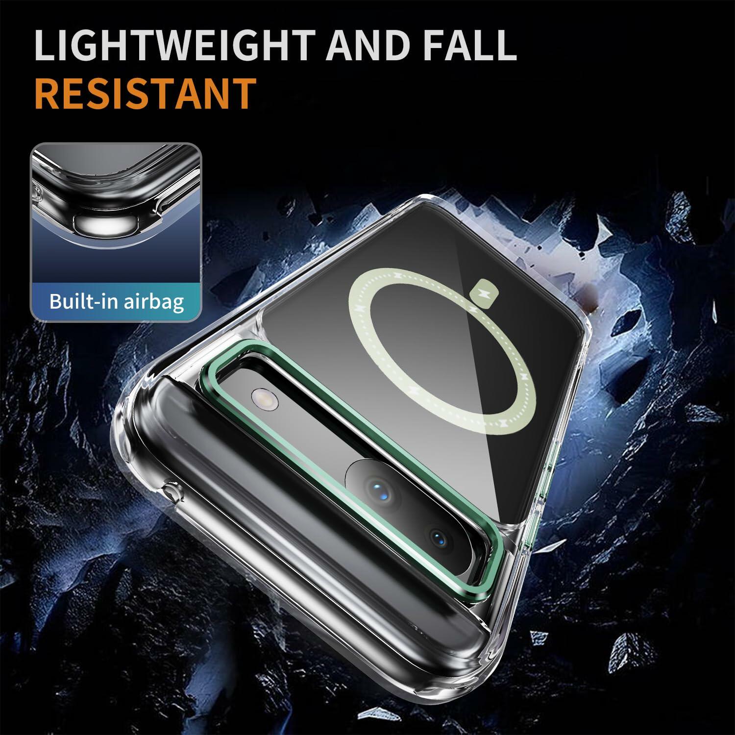 Coccoee Google Pixel 8A Case Magnetic Slim Shockproof Light Green Cover