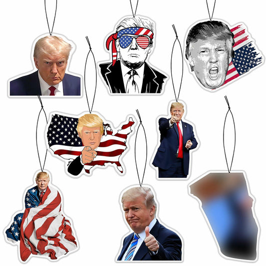 GTOTd President Fresh Ice Car Air Freshener American Flag 8 Pack