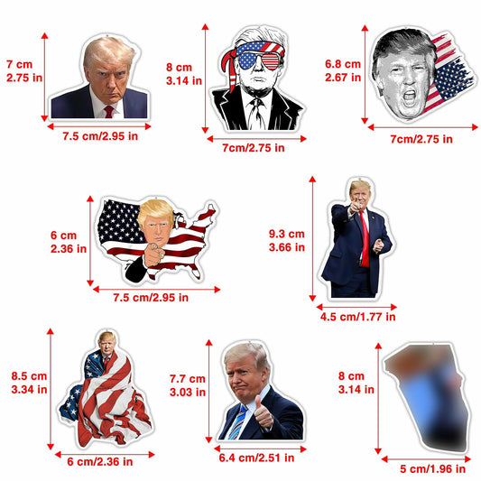 GTOTd President Fresh Ice Car Air Freshener American Flag 8 Pack