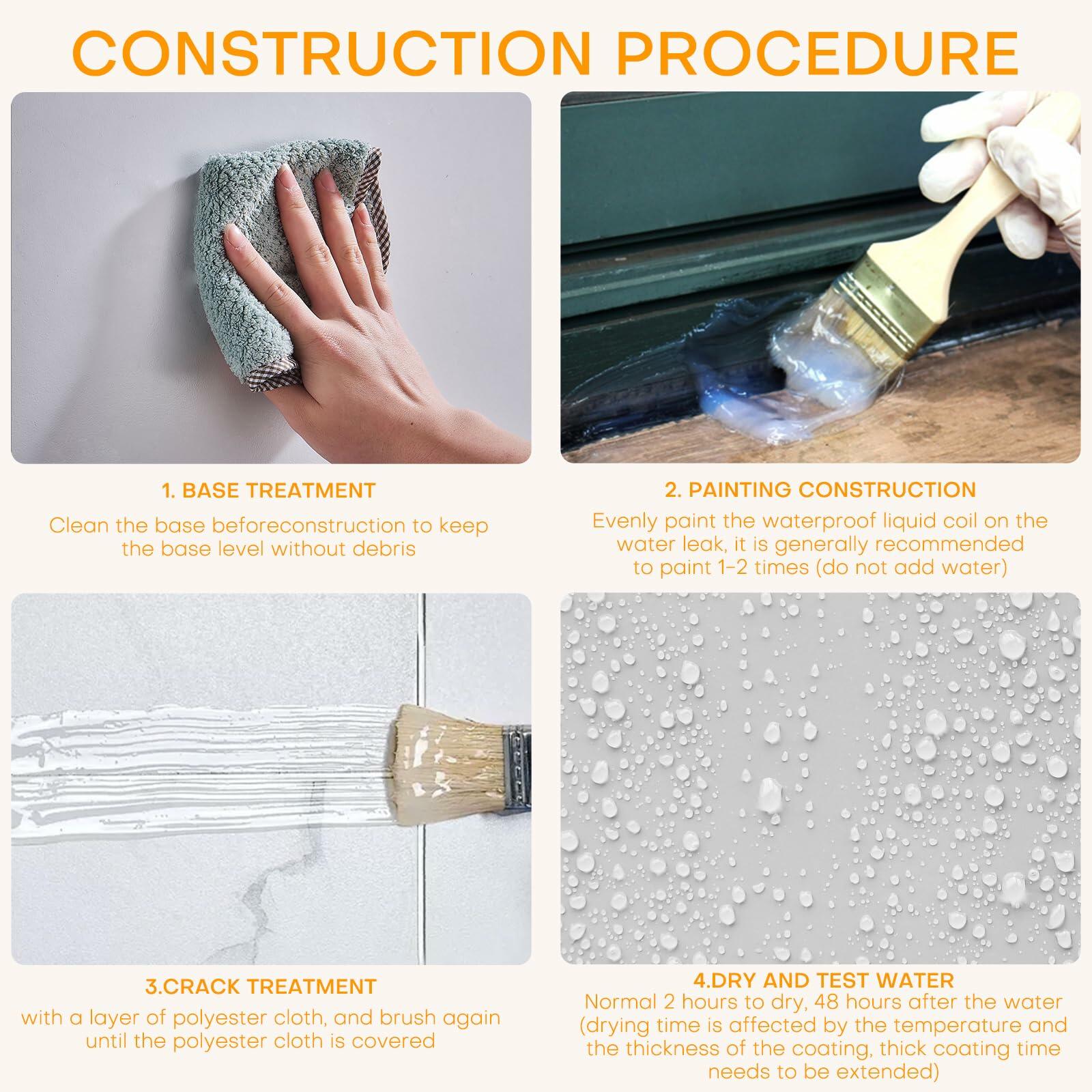 DUKONGQI Invisible Waterproof Agent Transparent White Sealant 17oz