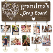Gaoikerr Grandma's Brag Board Picture Frame Gift Black Grandkids Display