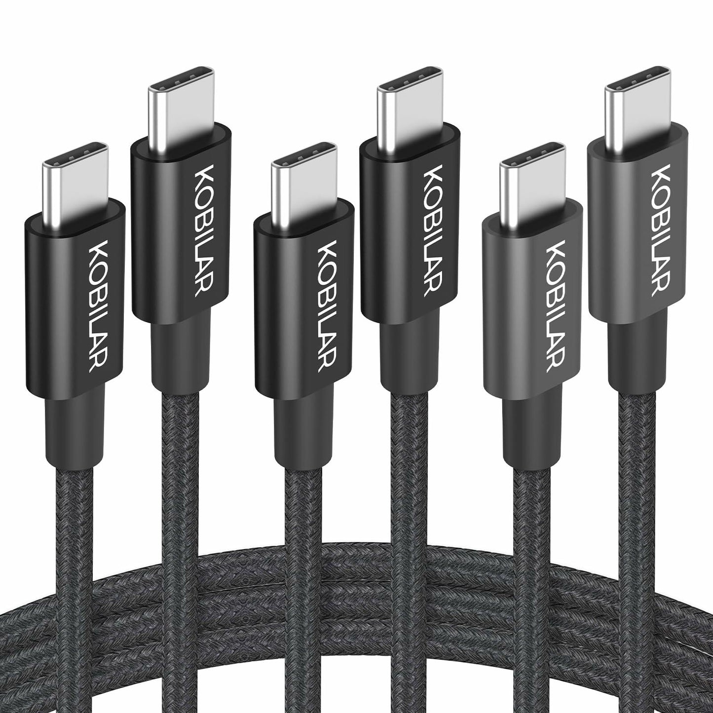 Kobilar USB C to USB C Cable 60W Fast Charging 3 Pack Multi-Length