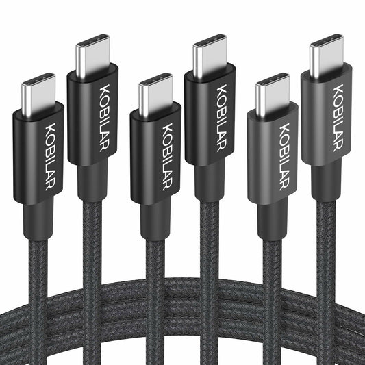 Kobilar USB C to USB C Cable 60W Fast Charging 3 Pack Multi-Length