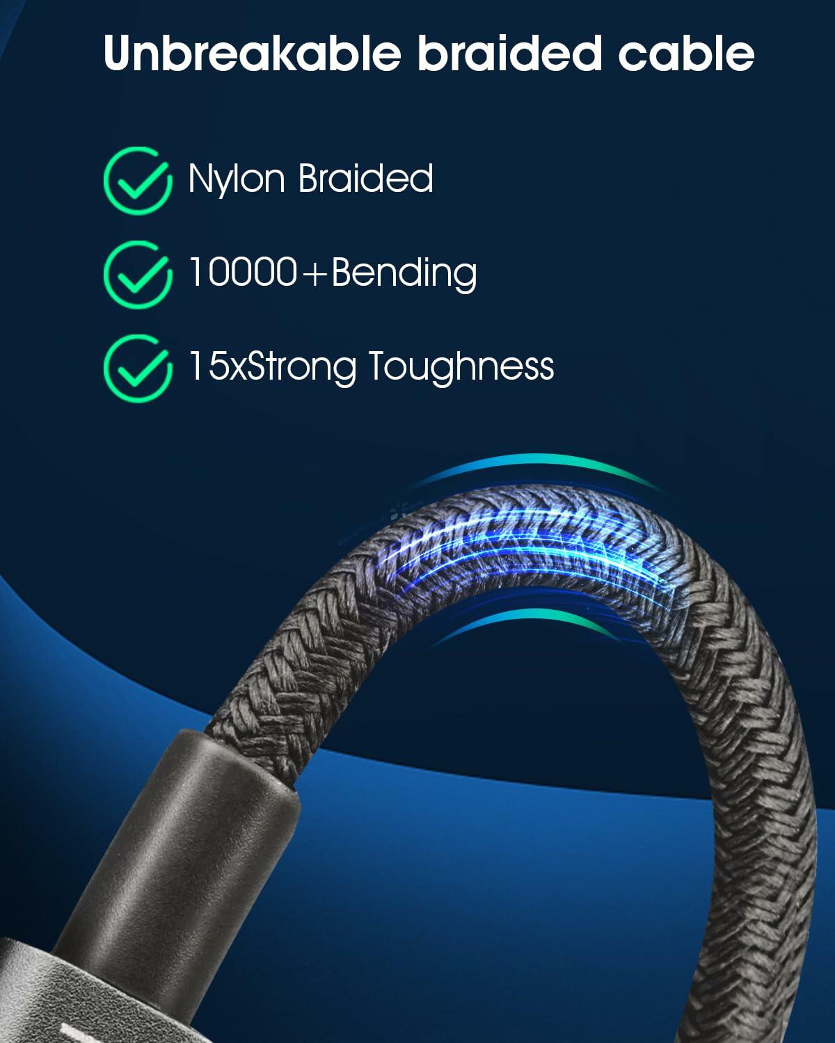 Kobilar USB C to USB C Cable 60W Fast Charging 3 Pack Multi-Length