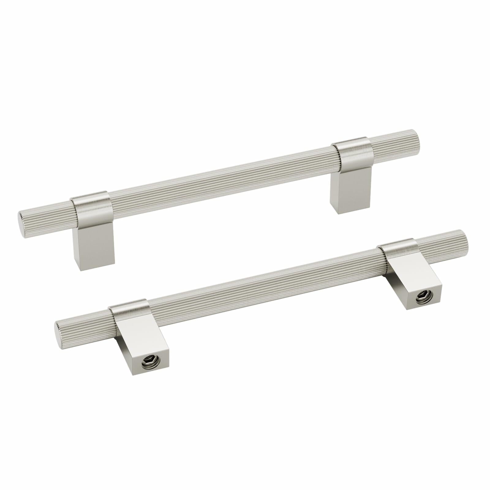 homdiy Brushed Nickel Cabinet Handles 76mm 15 Pack Silver Hardware Pulls