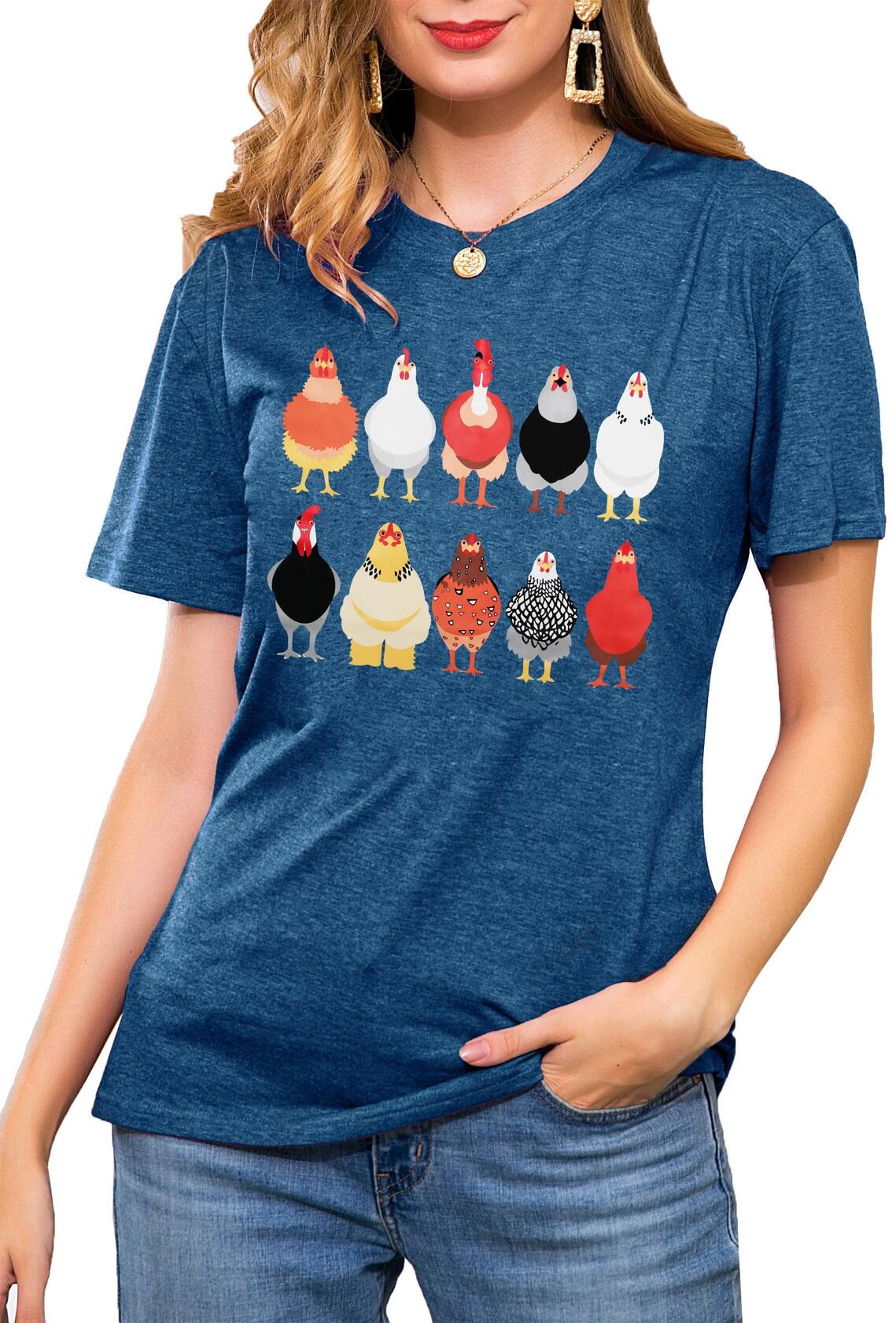 St. Patrick's Day Chickens Shirt Women Green Size 2XL