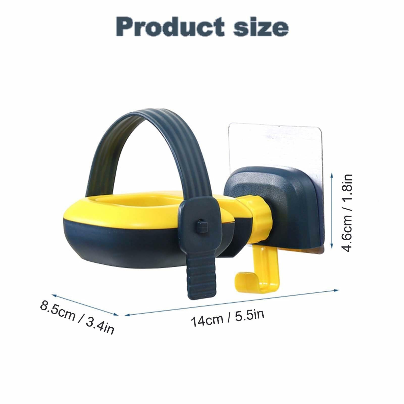 RAUWIZX Wall Mounted Hair Dryer Rack Adjustable 360° Rotating Holder