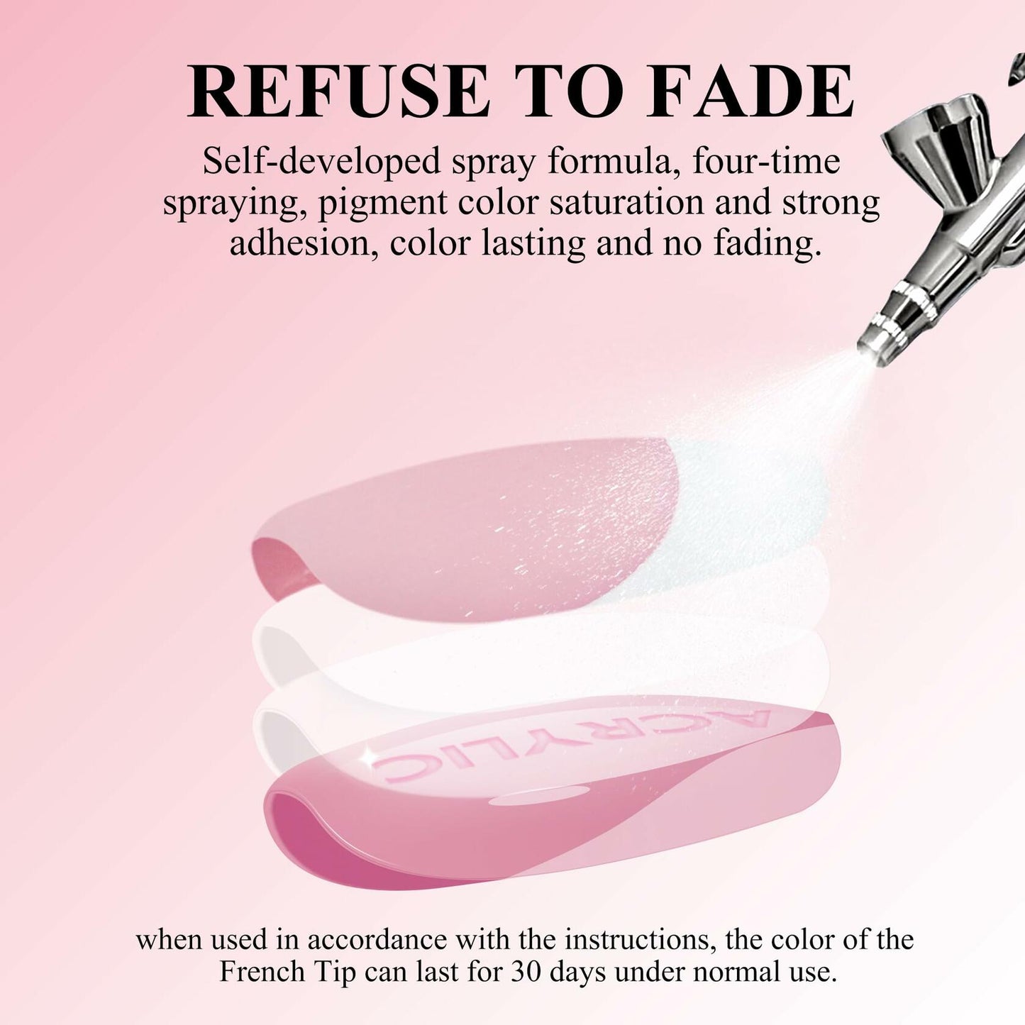 Jofay Fashion Press On Nails 320Pcs Pink Long Square White French Tip 16 Sizes