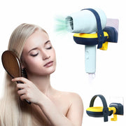 RAUWIZX Wall Mounted Hair Dryer Rack Adjustable 360° Rotating Holder