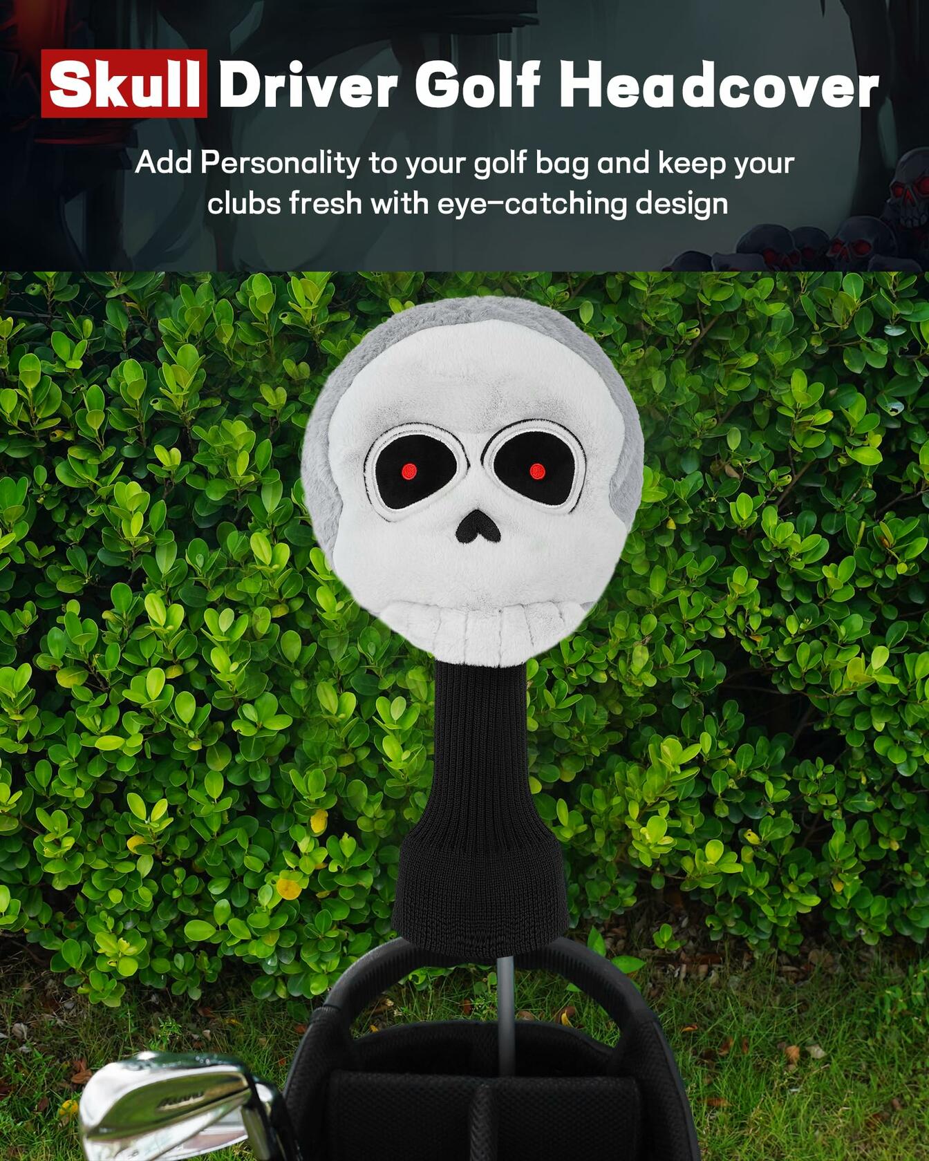 Big Teeth 460cc Driver Headcover Funny Golf Club Cover Men Gift