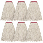 Matthew Cleaning 20oz Cotton Floor Mop Refill 6Pack White Heavy Duty