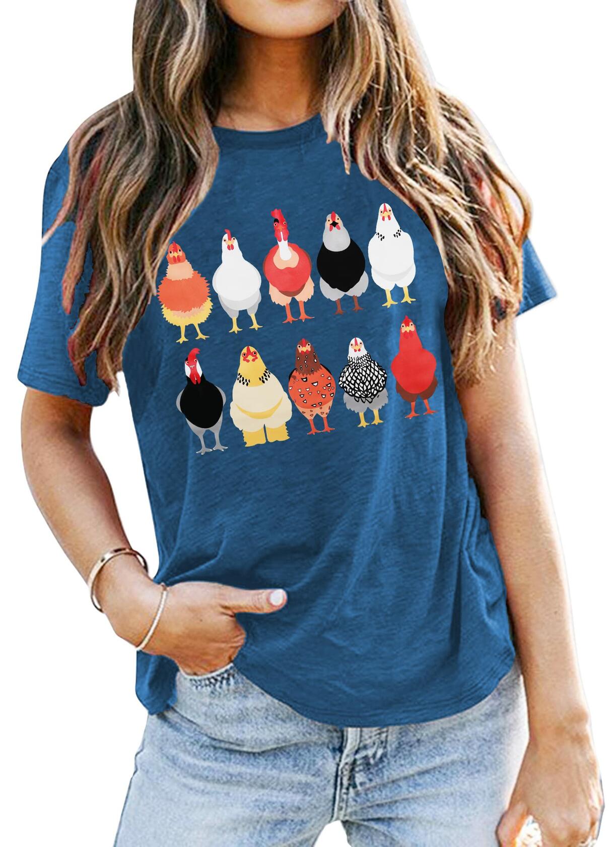 St. Patrick's Day Chickens Shirt Women Green Size 2XL