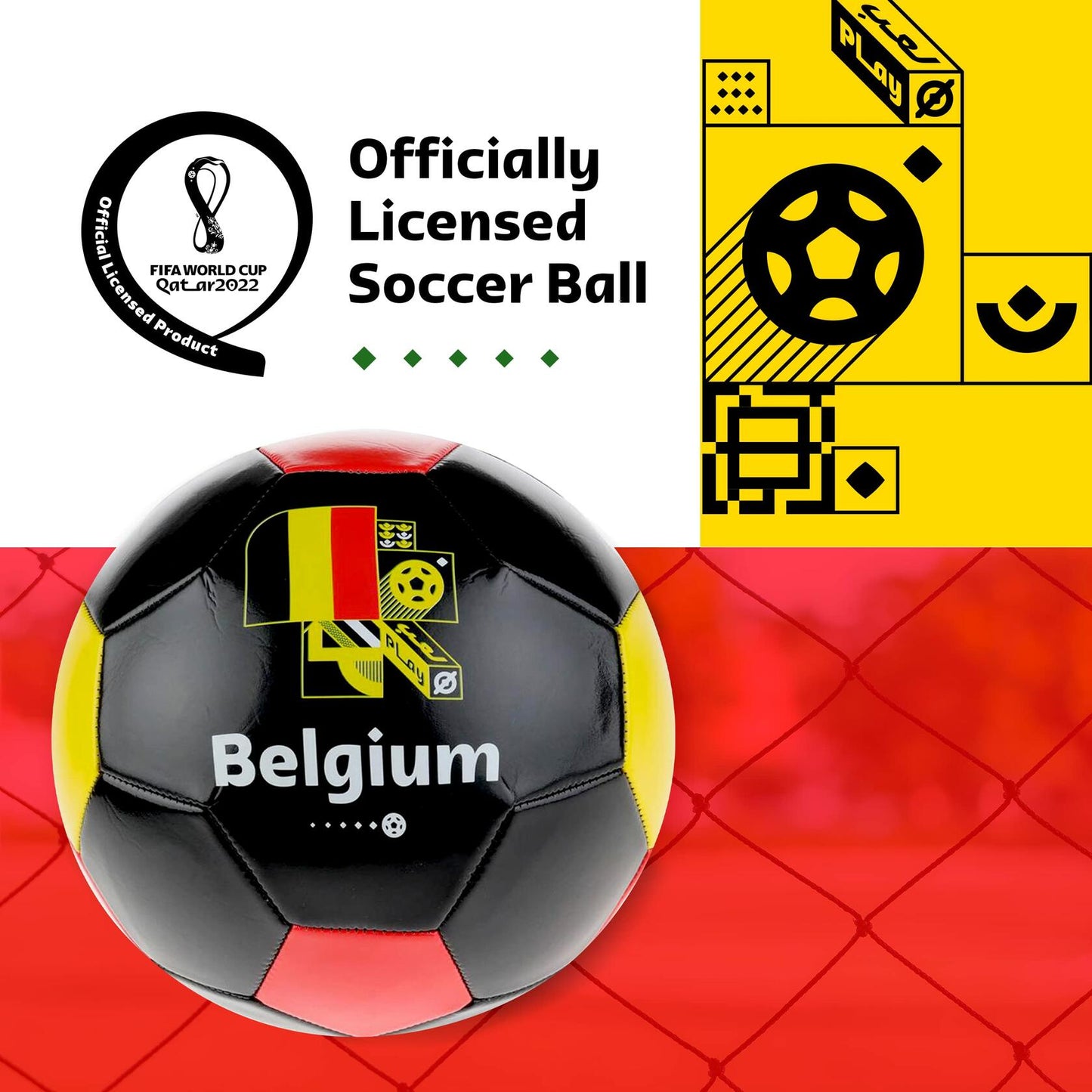 FIFA World Cup Qatar 2022 Belgium Soccer Ball Souvenir Multicolored