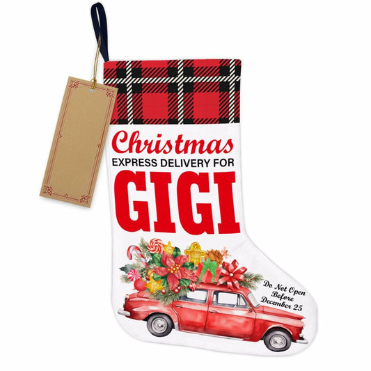 TSUYAWU Gigi Christmas Stocking Holiday Decoration 18x12 Inch