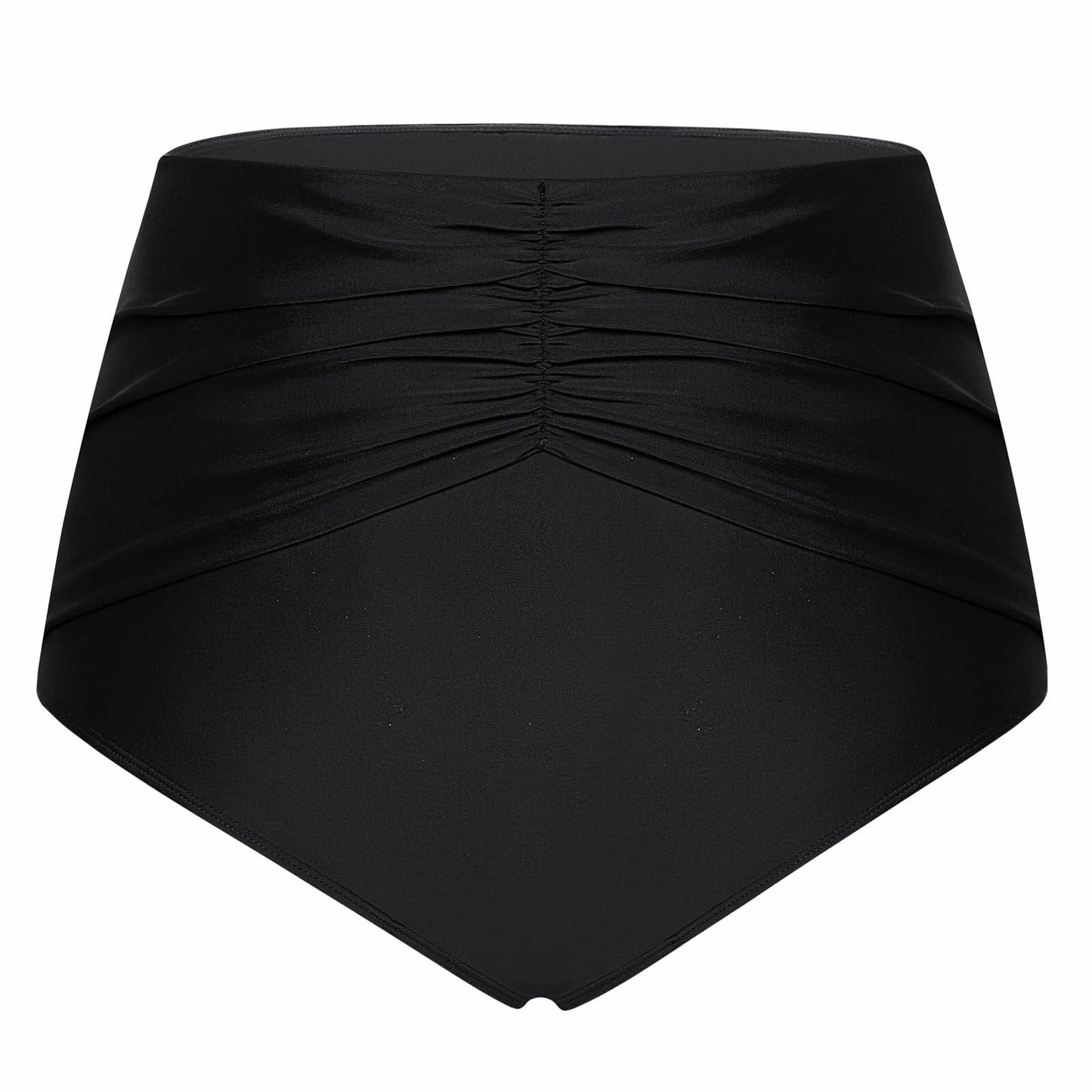 Hanna Nikole Women's High Waisted Tummy Control Bikini Bottom Black
