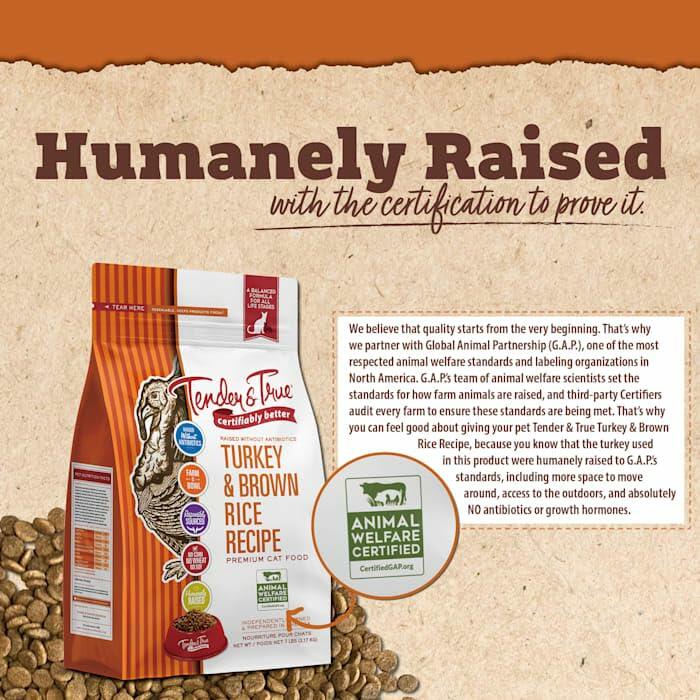 BestBy06/25 Tender & True Antibiotic-Free Turkey & Brown Rice Cat Food 7 lb