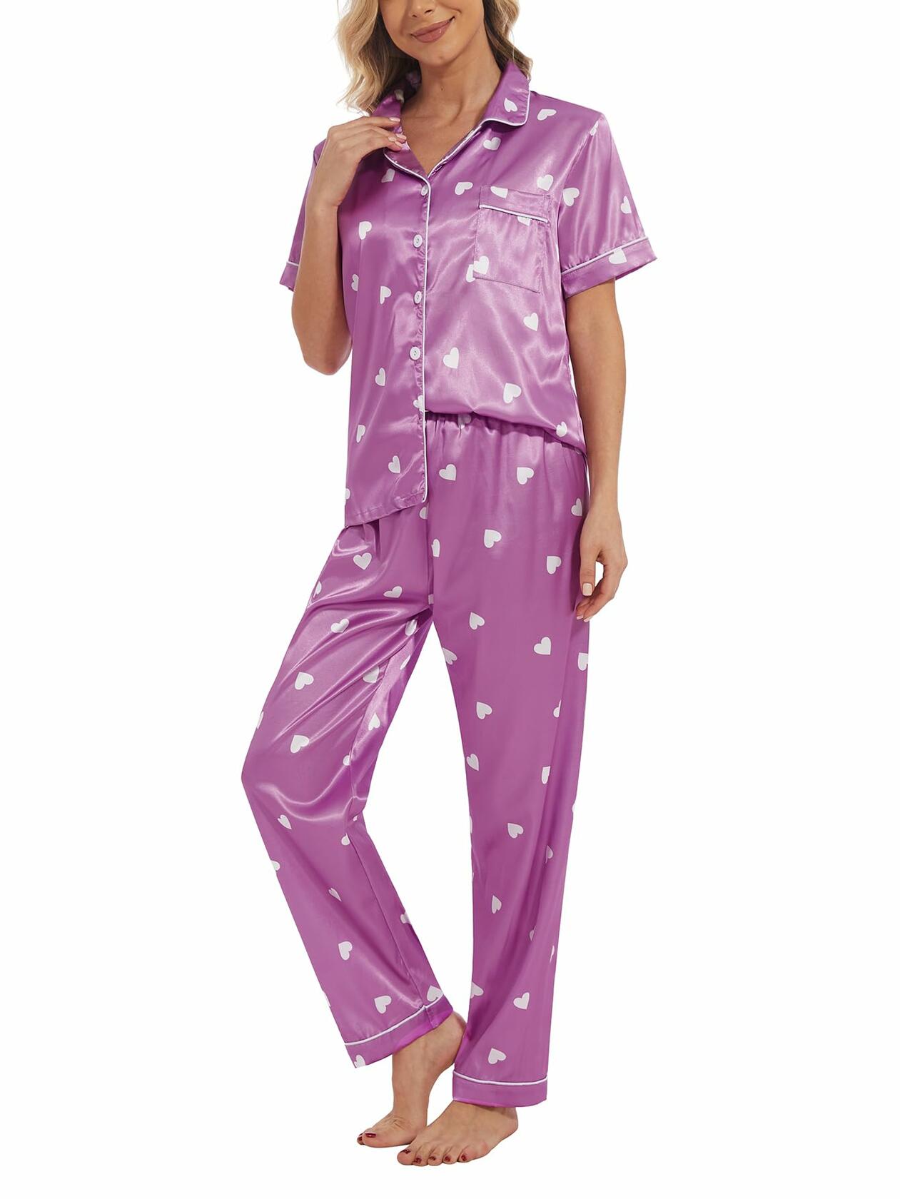 Women's Pajama Set Plus Size Super-Soft Short & Long Sleeve Pants Size S