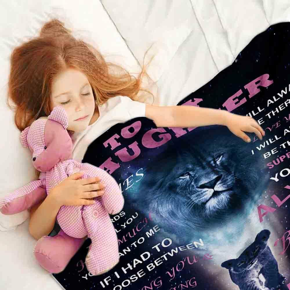 Yutrrpe Daughter Gift Blanket from Dad Lightweight Flannel for Bed & Sofa 60X50