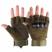 Boundless Performance Fingerless Knuckle Tactical Gloves Black