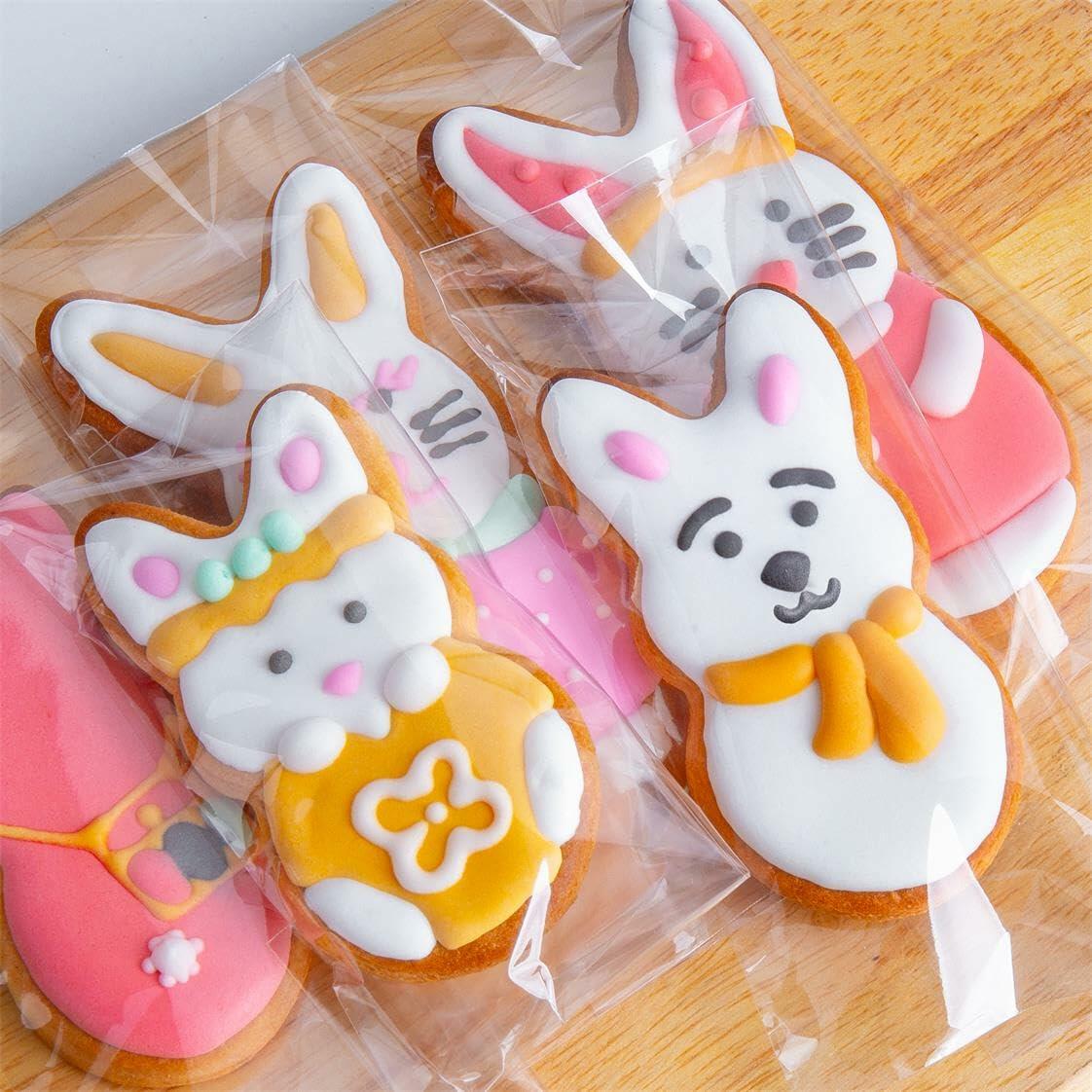 Easter Bunny Cookie Cutter Set Stainless Steel 5 Pieces Holiday Party