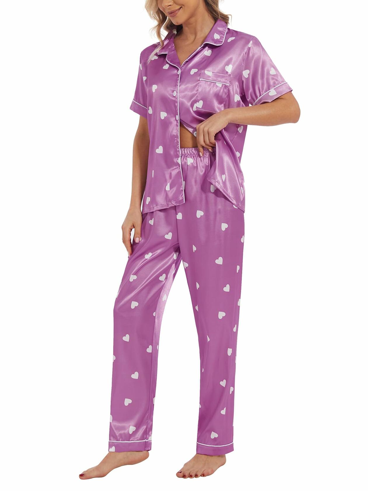 Women's Pajama Set Plus Size Super-Soft Short & Long Sleeve Pants Size S