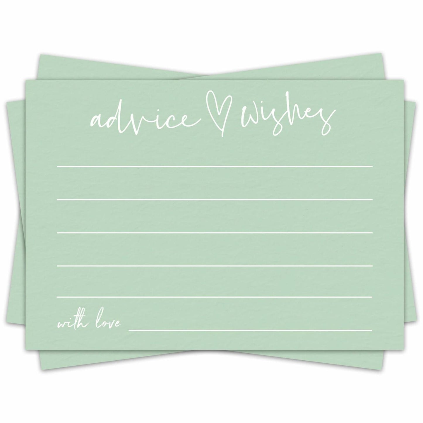 Qoamp Wedding Advice Cards 4x6 Inches 30pcs White Minimalist Bridal Shower