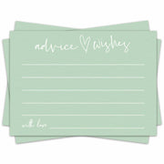 Qoamp Wedding Advice Cards 4x6 Inches 30pcs White Minimalist Bridal Shower