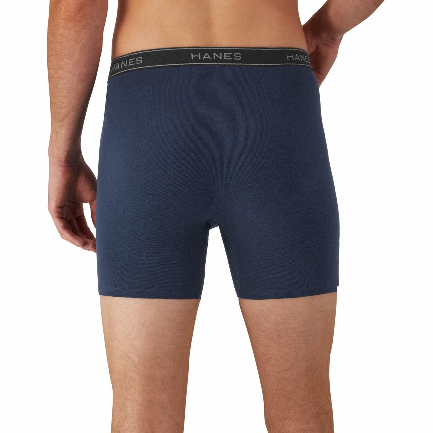 Hanes Mens Cotton Moisture-Wicking Boxer Briefs 6 Pack Dyed Assorted Size L