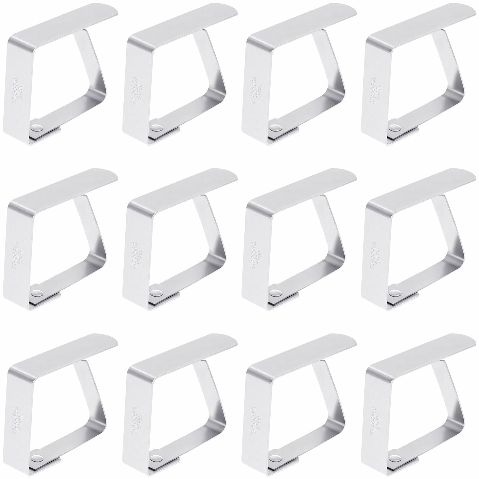 YASUOA Stainless Steel Dining Tablecloth Clips Heavy Duty 12 Pieces