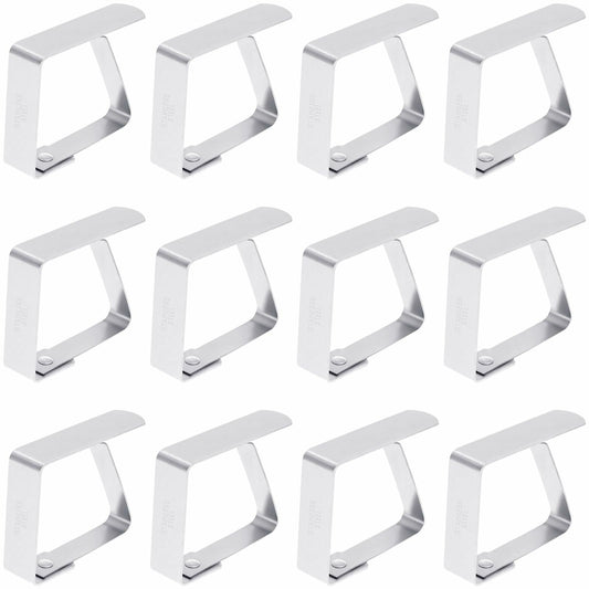 YASUOA Stainless Steel Dining Tablecloth Clips Heavy Duty 12 Pieces
