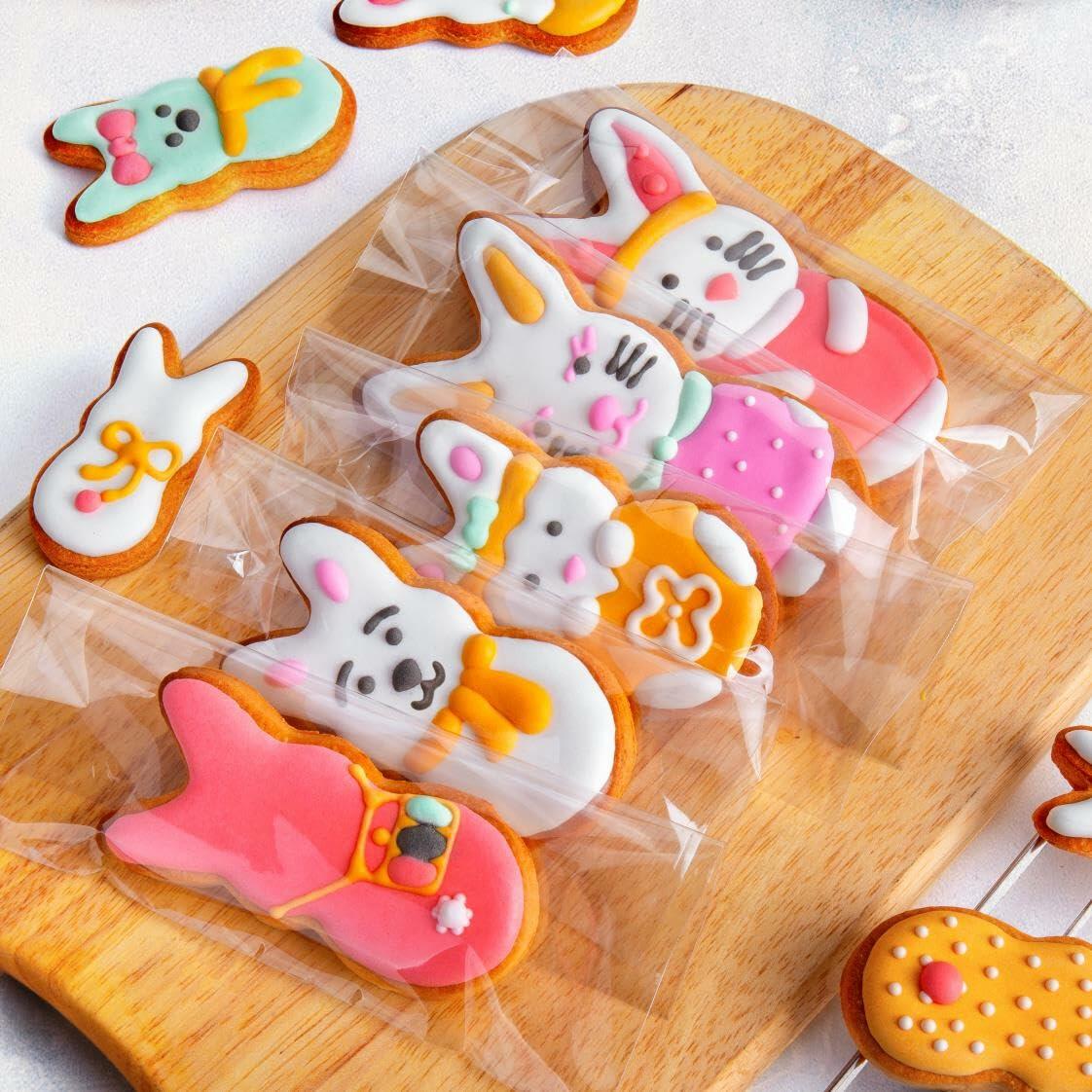 Easter Bunny Cookie Cutter Set Stainless Steel 5 Pieces Holiday Party