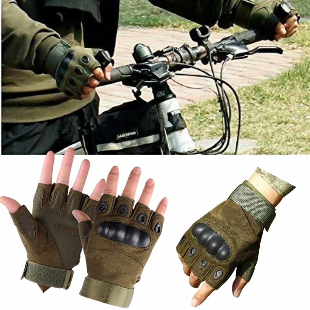 Boundless Performance Fingerless Knuckle Tactical Gloves Black