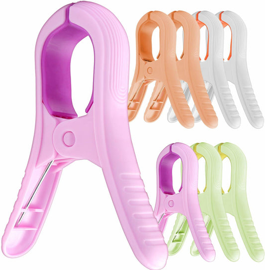 Extra Large Beach Towel Clips 8 Pack 5.2 Inch Jumbo Heavy Duty Holder
