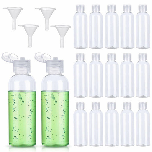 PSPIKXEG 10 Pack 3.4 OZ Clear Leak Proof Travel Bottles Transparent