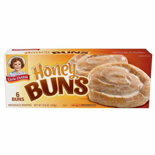 BestBy06/25 Little Debbie Honey Buns 10.6oz 6 Count Individually Wrapped