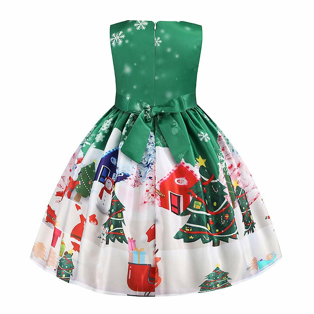 Cichic Girls Santa Christmas Dress Sleeveless Green Size 2T 3T
