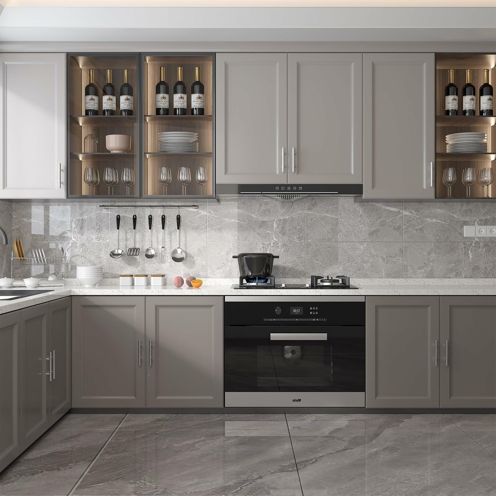 homdiy 25 Pack 4in Brushed Nickel Stainless Steel Cabinet Pulls Handles