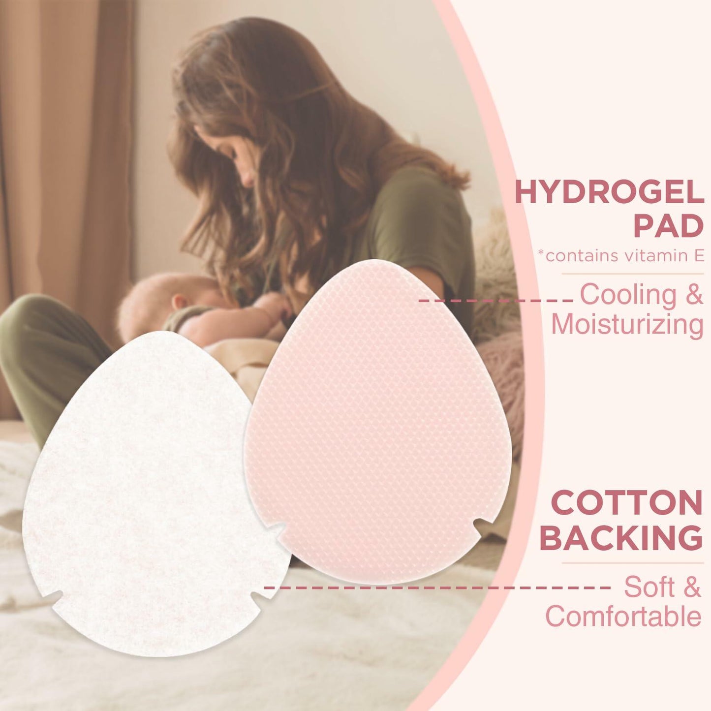 OK TAPE Hydrogel Nursing Pads Cooling Pain Relief Postpartum 10 Pcs