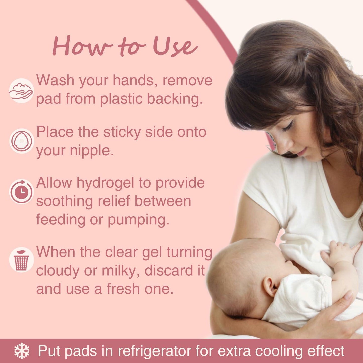 OK TAPE Hydrogel Nursing Pads Cooling Pain Relief Postpartum 10 Pcs