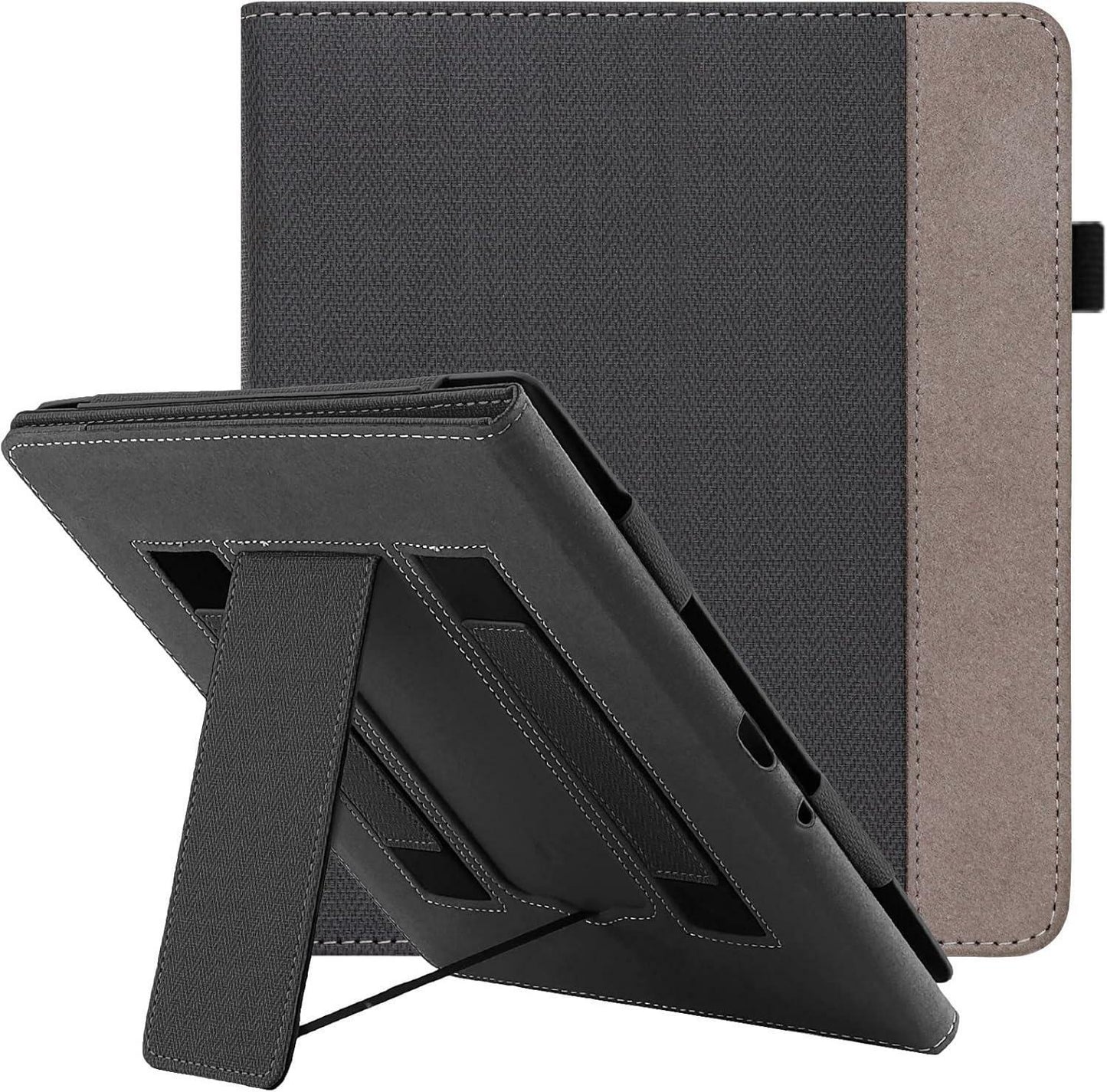 CoBak Kindle Paperwhite 11th Gen 6.8" PU Leather Case Stand Black