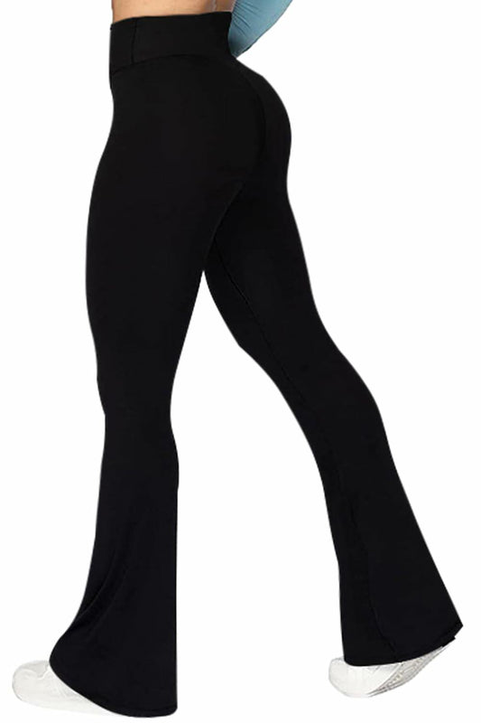 GROTEEN Women's Flare Leggings Bootcut Yoga Pants High Waisted Black Size S