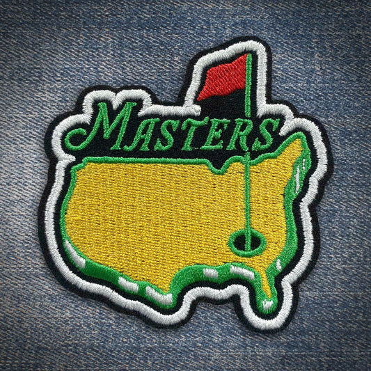 Golf Master Embroidered Patch Iron On Sew On 3 Inch for Caps Bags Hats