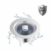304 Stainless Steel Sink Strainer Basket with Stopper Lid 3.5 Inch Drain Silver