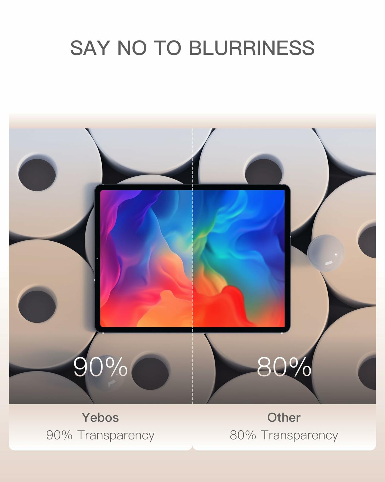YEBOS Magnetic Paper-Feel Screen Protector for iPad Pro 13 2024 Black