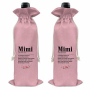 Mimi Wine Gift Bag Grandma Gifts Pink Birthday Mother's Day