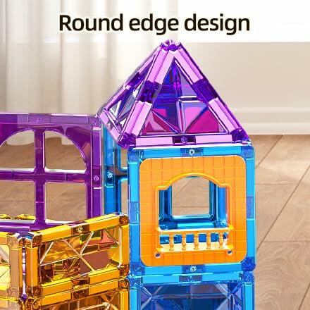 SNAEN Magnet Building Tiles 96 Pieces 3D Blocks Educational Toy for Kids