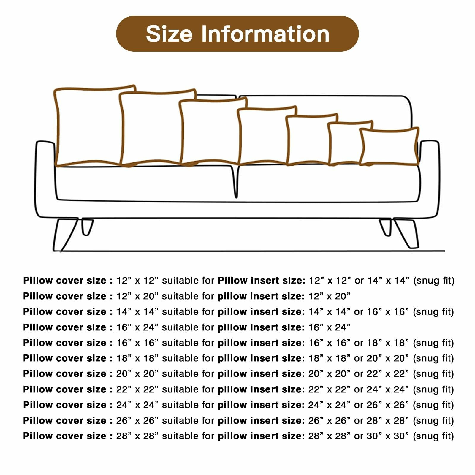 2pc Boucle Throw Pillow Covers 22x22 Light Brown Soft Textured Cushion Case